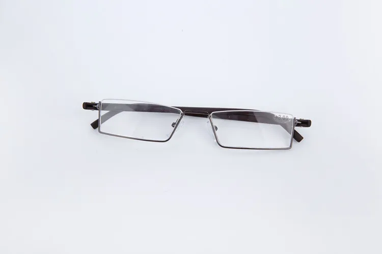 Для мужчин Очки для чтения Tr90 половина Рамка полу очки без оправы Reader Очки для чтения Портативный пресбиопии чтение очки с Case