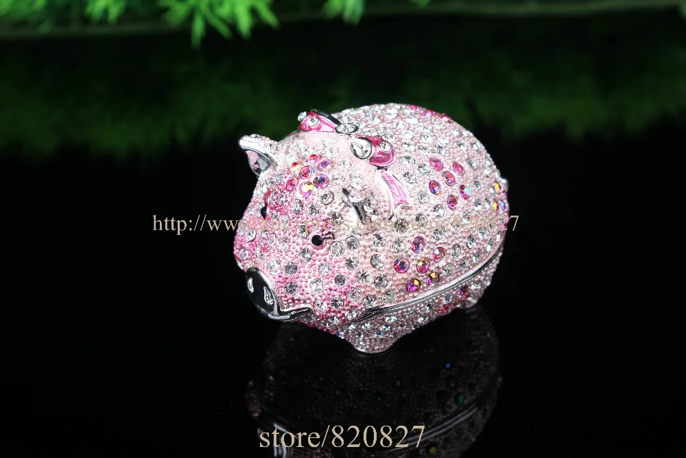 Big Shiny Pig Jewelry Trinket box Bejeweled Figurine Crystals Piggy Metal Trinket Box Girls Dream Treasure Box10*6*7.5 CM(L*W*H) Big Shiny Pig Jewelry Trinket box Bejeweled Figurine Crystals Piggy Metal Trinket Box Girls Dream Treasure Box10*6*7.5 CM(L*W*H)