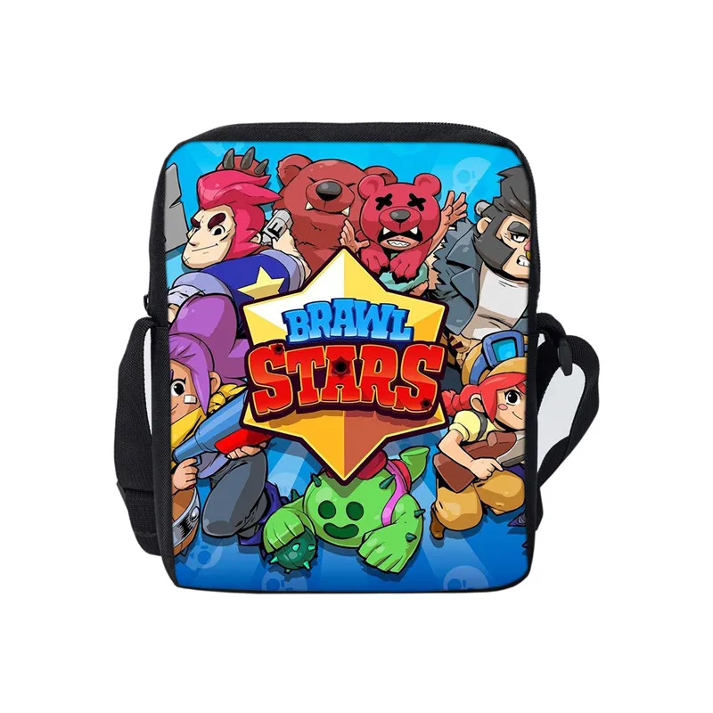 

2019 Brawl Stars Messenger Bags Fashion Crossbody Bags 3D Printing Shoulder Bag For Kids Casual School Bags Women School Gifts