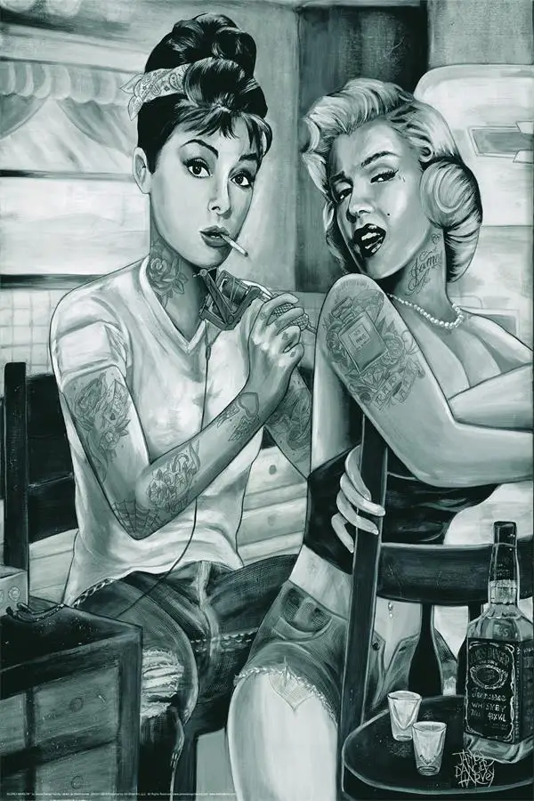 Custom Canvas Painting Audrey Hepburn Poster Marilyn Monroe Wallpaper