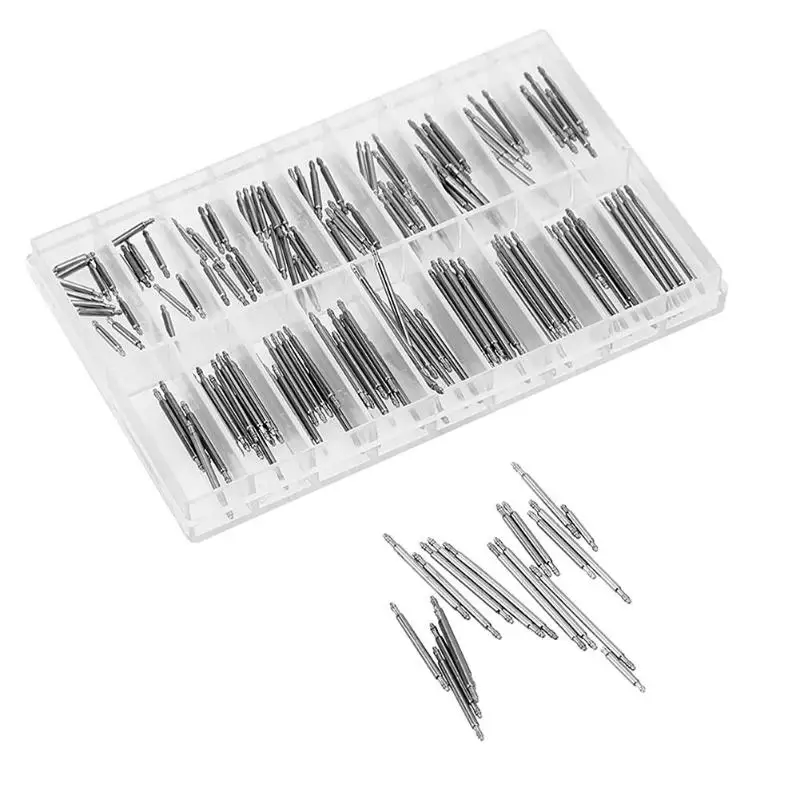 360pcs 8-25mm Alloy Watch Band Strap Spring Bar Link Pins Connector Remover Watch Repair Tool Kit - Цвет: 360pcs