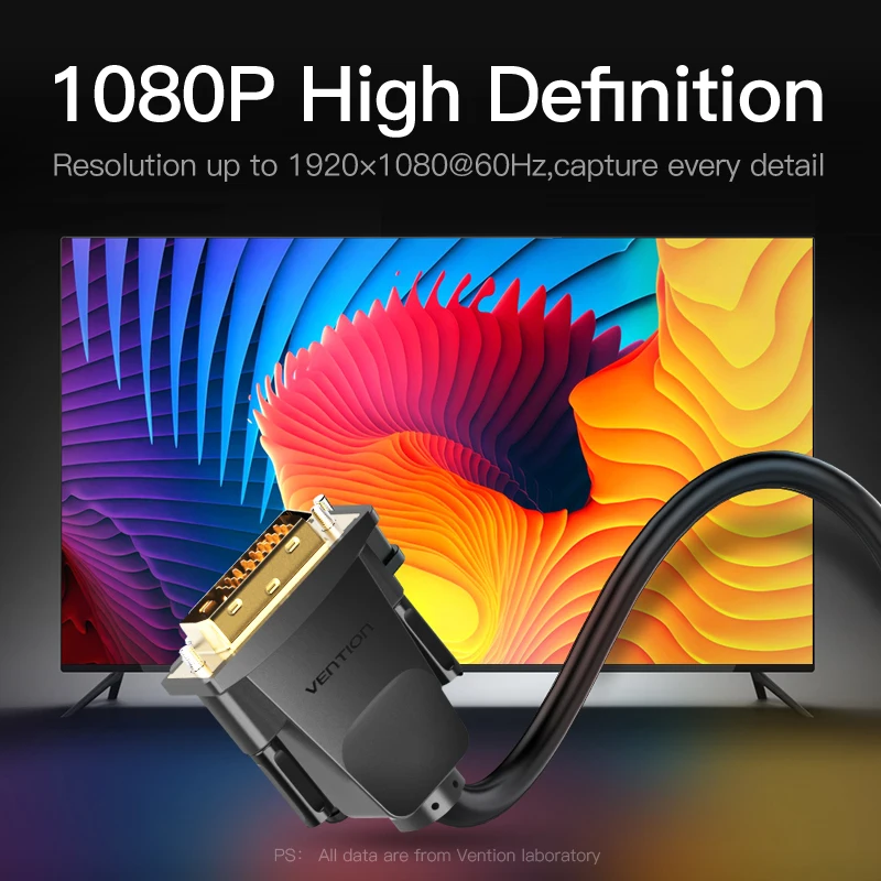 Адаптер Vention DVI к VGA адаптер 24 + 1 для ПК ноутбука ТВ проектора монитора|Кабели VGA| |