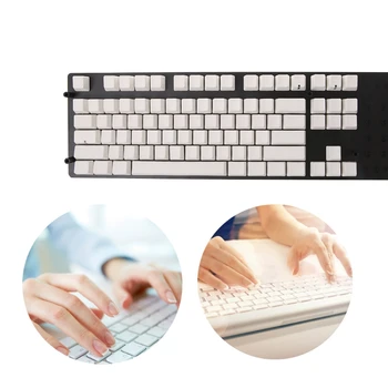 

87Key Keyboard Keycap Universal PBT Keycaps Set Blank No Print DIY For Cherry MX