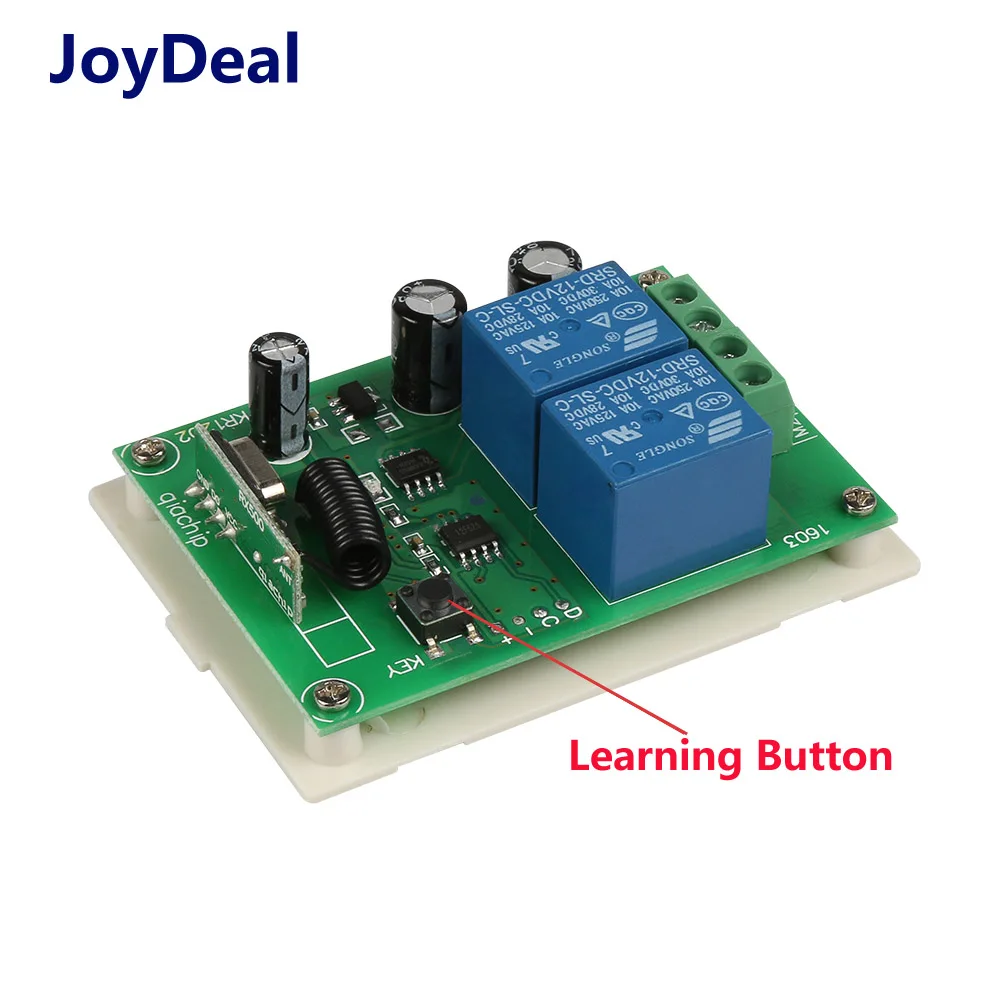 

433Mhz Universal Wireless Remote Control Switch DC 12V 10A 2CH Relay Receiver Module For DC Motor Forward and Reverse Controller