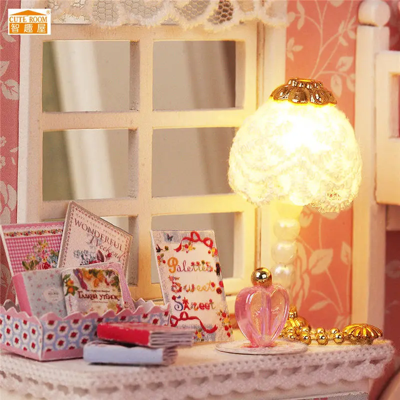New Arrival Cuteroom DIY Wood Dollhouse Kit Miniature With Furniture Doll House Room Angel Dream Best Birthday Gift For Girls New Arrival Cuteroom DIY Wood Dollhouse Kit Miniature With Furniture Doll House Room Angel Dream Best Birthday Gift For Girls