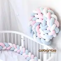 300 cm Baby Braided Crib Bumpers Knot Pillow Cushion,Nursery bedding,cot room dector