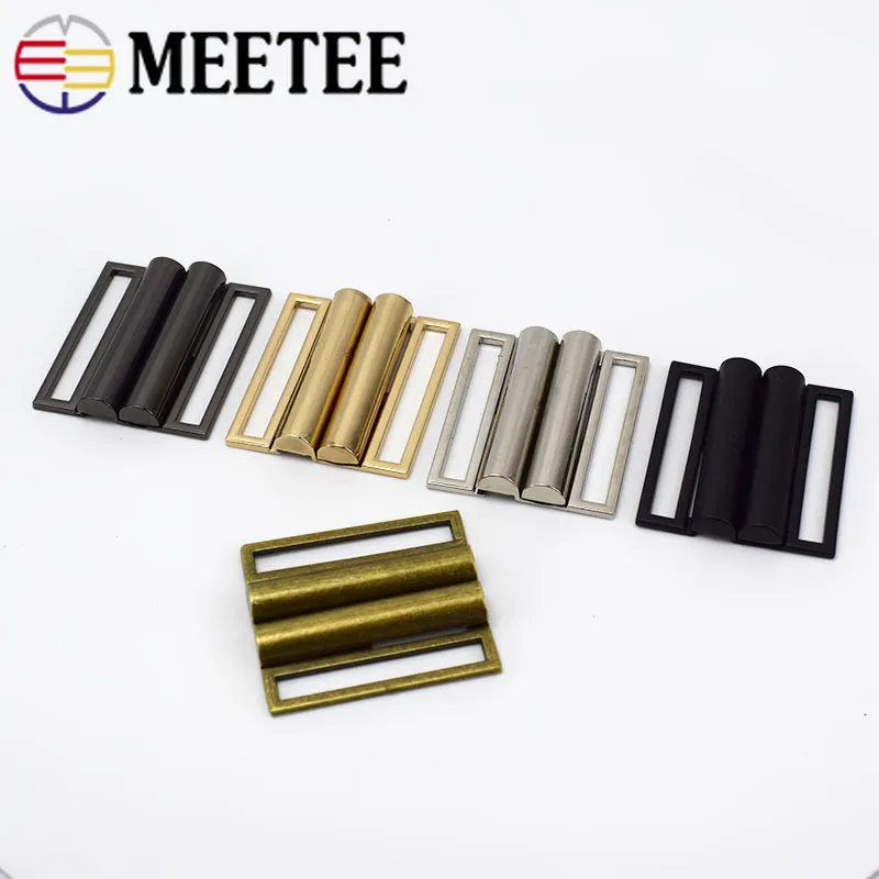 Металлическая застежка для ремня Meetee 40 мм 60 2/4 шт. искусственное пальто пуховик