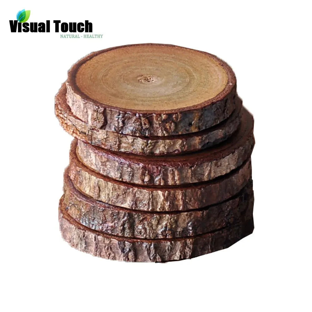 Visual Touch 1PC Nature Wood Grain Solid Wooden Cup Pads Mug Mat Drink