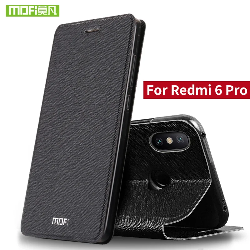 Чехол для Xiaomi Redmi 6 Pro чехол силиконовый кожаный флип-чехол Оригинальный Mofi |