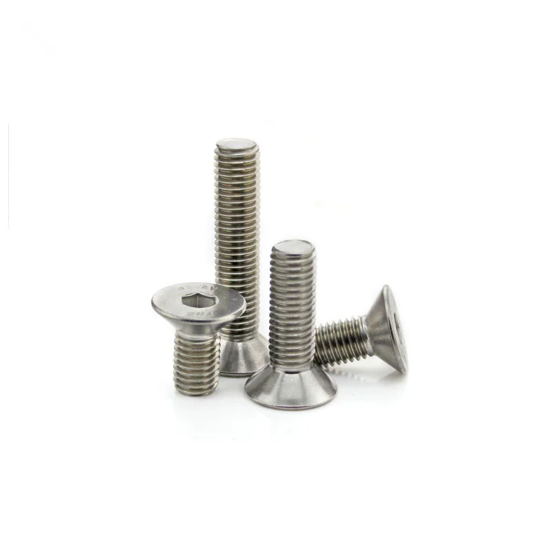 

304 stainless steel flat head hex socket M8 screw M8x20 countersunk hex socket screw for metal hinge nylon hinge screw bolt 1pcs