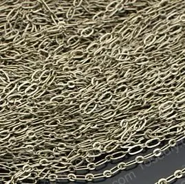

5*2MM flat big small size chain in brass color 5 meters / pack wholesale & free shipping
