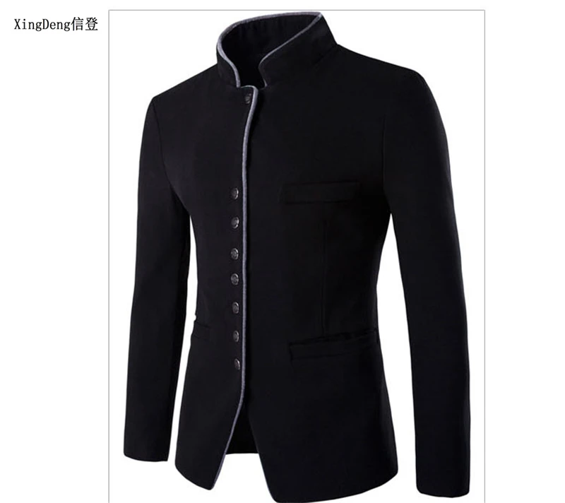 XingDeng Fall 2018 men Chinese suits jackets Blazer For Quality Blazers Slim Fit cotton top Coat Costume Homme clothing XingDeng Fall 2018 men Chinese suits jackets Blazer For Quality Blazers Slim Fit cotton top Coat Costume Homme clothing
