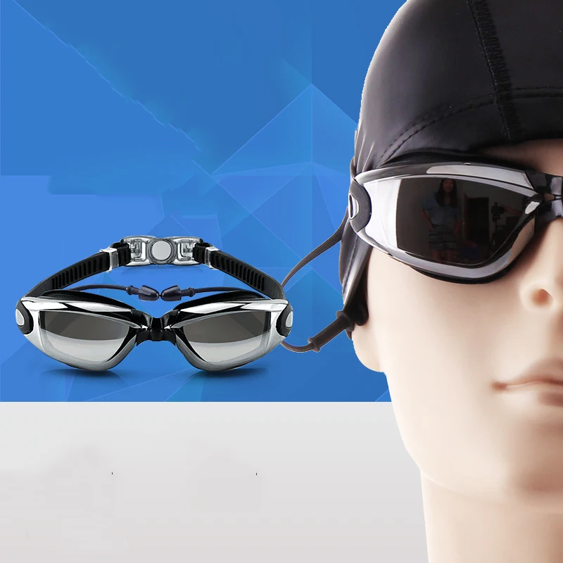 Con tapón gafas de natación gafas tutoria miopía gafas de buceo gafas Anti-niebla resistente al agua de las mujeres de los hombres gafas de natación Con tapón gafas de natación gafas tutoria miopía gafas de buceo gafas Anti-niebla resistente al agua de las mujeres de los hombres gafas de natación
