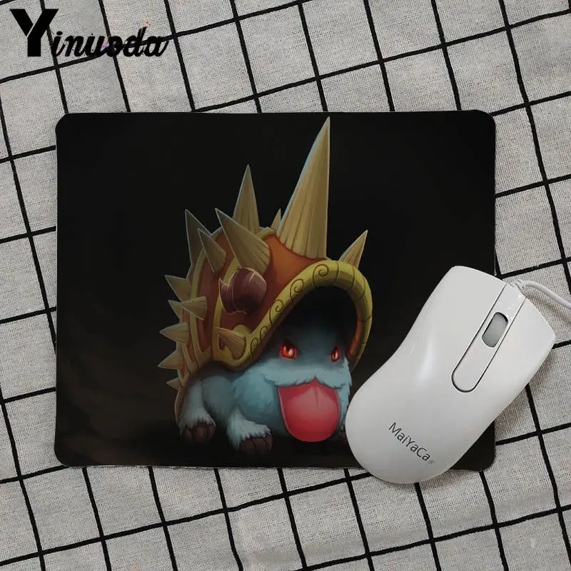 Yinuoda Poro League Of Legends, игровой коврик для ноутбука, мыши, коврик для мыши, нескользящий коврик для ноутбука, компьютера, ПК, игровой коврик для мыши - Цвет: No Lock Edge25x29cm