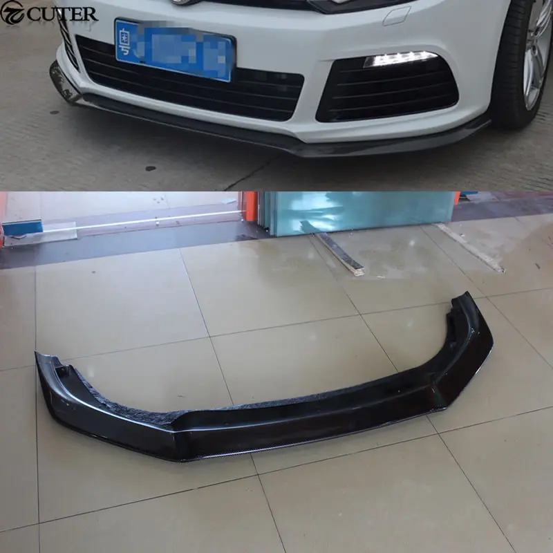 Golf 6 MK6 R20 carbon fiber front bumper lip spoiler for VW Volkswagen Golf VI MK6 R20 bumper 2010-2013 Golf 6 MK6 R20 carbon fiber front bumper lip spoiler for VW Volkswagen Golf VI MK6 R20 bumper 2010-2013