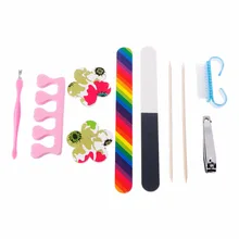 FSHALL 10 шт./компл. щетка для очистки Полировка и Шлифовка Файлы буферный блок для ногтей Педикюр Комплект