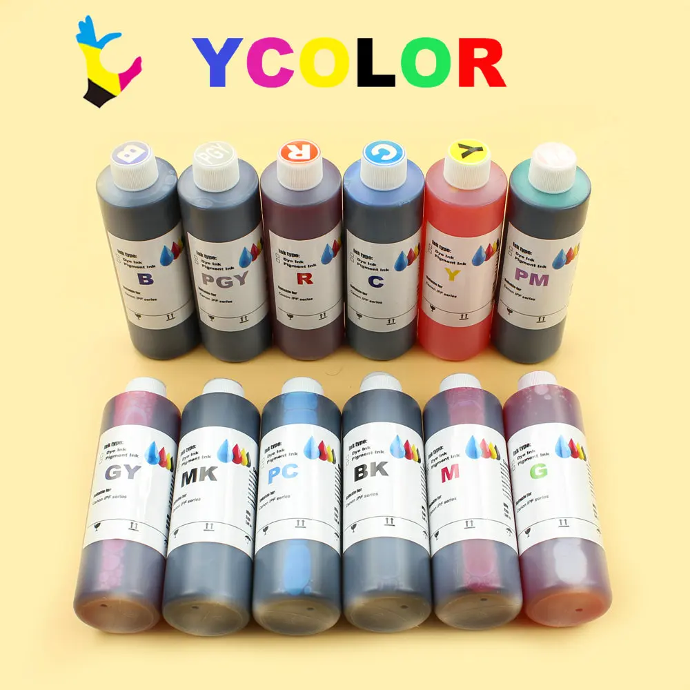 12 color/lot 250ML water based Pigment ink for Canon IPF 6300 6350 printer | Компьютеры и офис