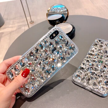 Для Samsung S7 edge S8 S9 S10 Note 9 8 Роскошный чехол для iPhone X 6 7 блестящая задняя крышка чехлы
