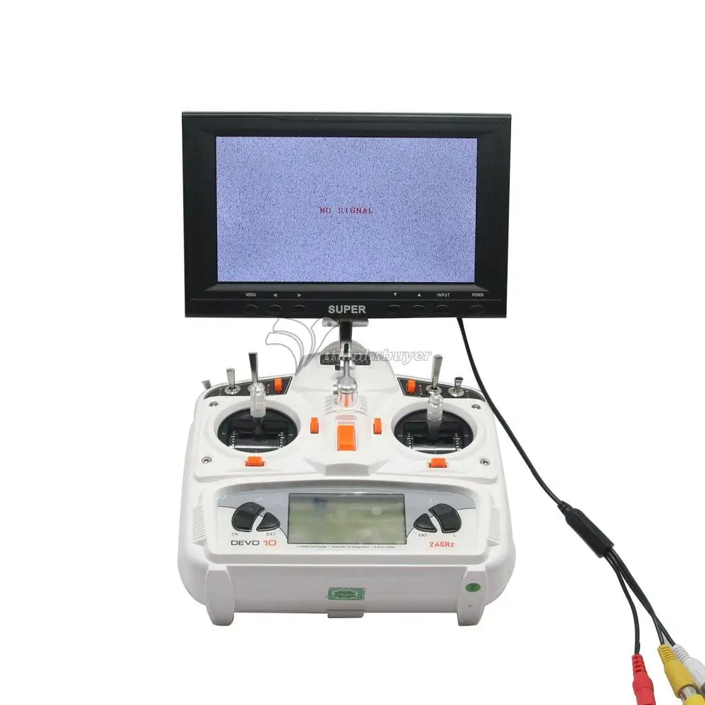 7inch HD Hightlight Monitor 1024 600 Car Use Monitor FPV LCD Display w Audio Snowflake Screen