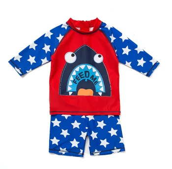 

Boys Rashguards UPF 50+ Sun Protection Swimwear with Zipper Two Pieces with Sun Cap