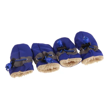 HOT SALE 4Pcs Footwear Thick Dog Socks Waterproof Anti slip Winter Warm Rain Boots Puppy