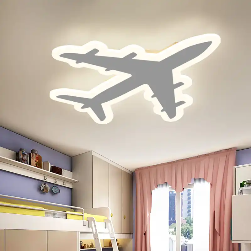 Diy Acrylic Airplane Led Ceiling Light Modern Kids Bedroom