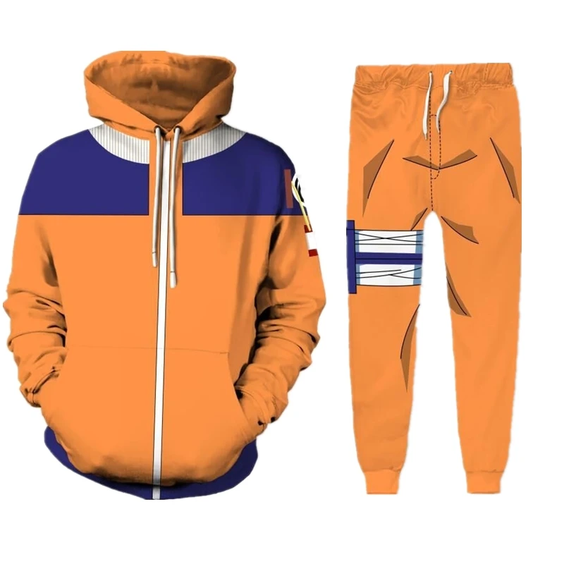 

Anime NARUTO Uzumaki Naruto /Uzumaki Boruto Cosplay Costume 3D Printing Hoodie /Pants Set