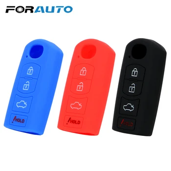

FORAUTO Car Key Cover 4 Buttons Car Key Shell Car Key Protector Key Bag Case Replacement For MAZDA 3 6 MX5 CX-5 CX-7 CX-9 Remote