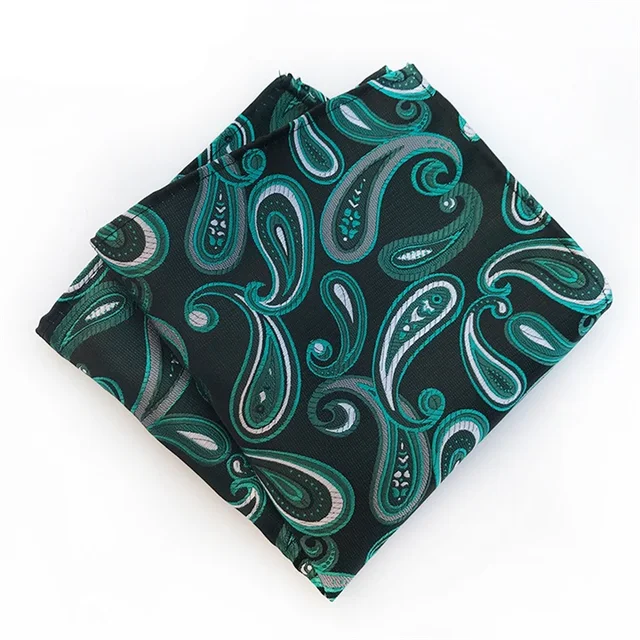 Fashion Male Paisely Floral Printed Handkerchief Pocket Square for Mens
