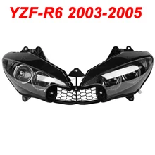 For 03-05 Yamaha YZFR6 YZF R6 YZF-R6 Motorcycle Front Headlight Head Light Lamp Headlamp CLEAR 2003 2004 2005 For 03-05 Yamaha YZFR6 YZF R6 YZF-R6 Motorcycle Front Headlight Head Light Lamp Headlamp CLEAR 2003 2004 2005