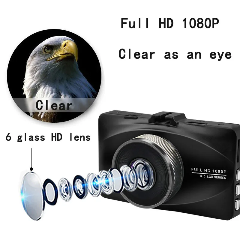  High Quality 3 Inch FHD 1080P Car DVR Camera WDR Video Recorder Vehicle Camera Dashcam Car DVRS Das