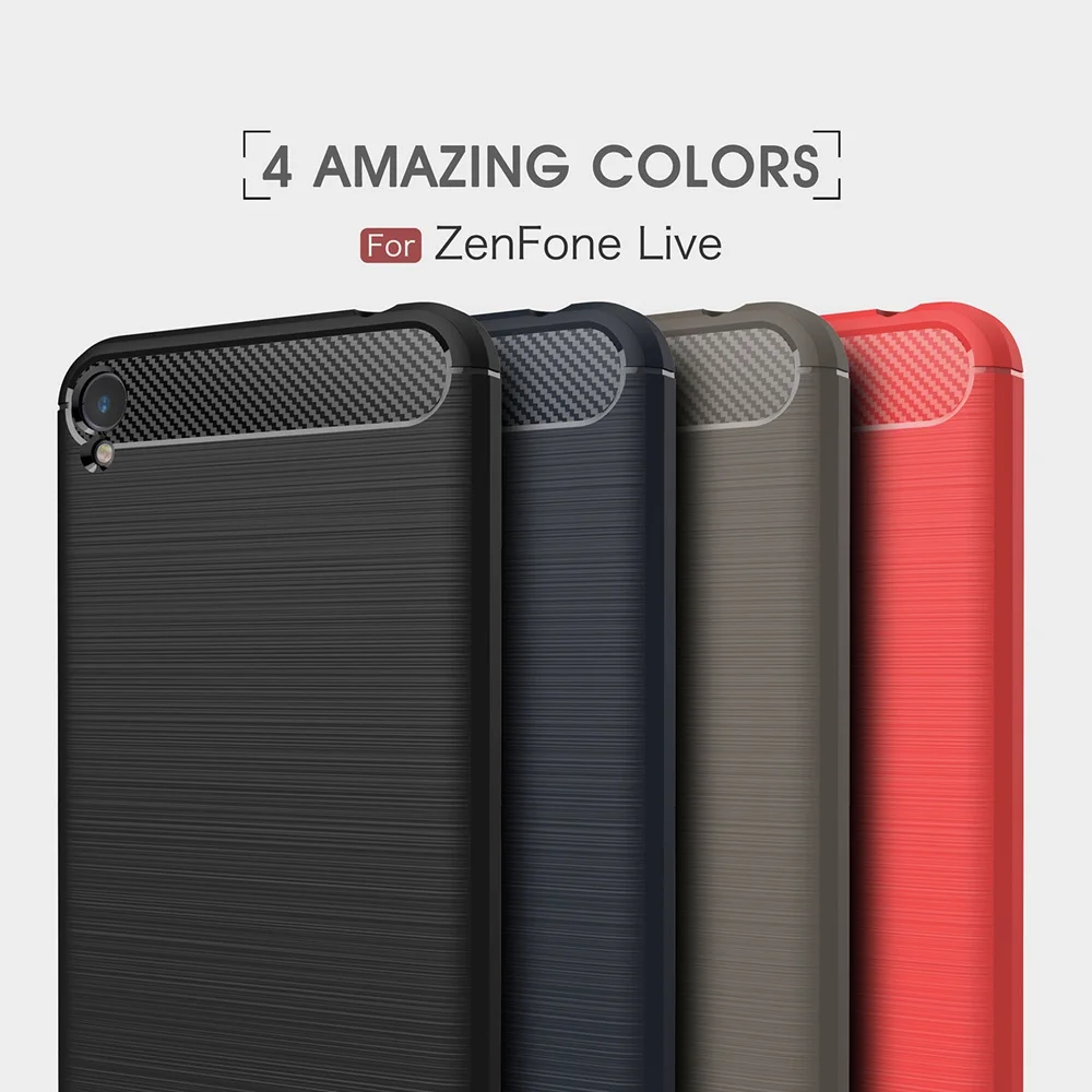 Для Asus ZenFone Live чехол для ZB501KL силиконовый Мягкий из углеродного волокна крышка |