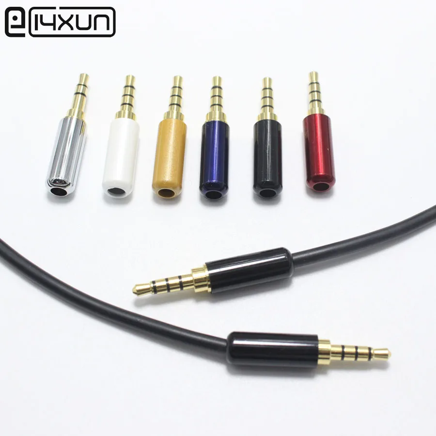 

1Pcs Copper 4 Pole 3.5mm Plug Male Headphone Jack with Clip 3.5 mm Audio Adapter Connector For OD4.0mm Cable