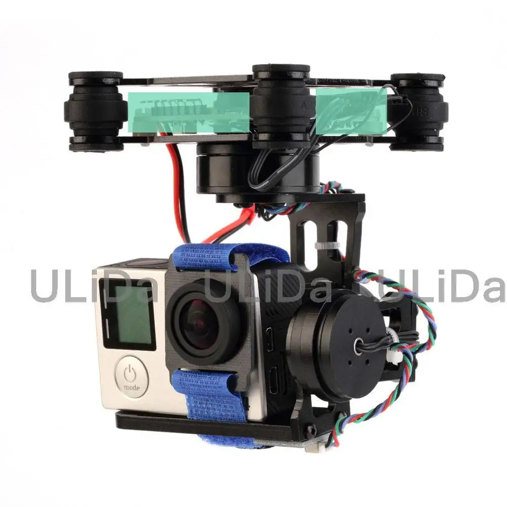 Super Lightweight 3 Axis CNC Alloy Brushless Camera Gimbal Mount +3pcs 2805 Motor For Gopro DJI Phantom 2 3 PTZ