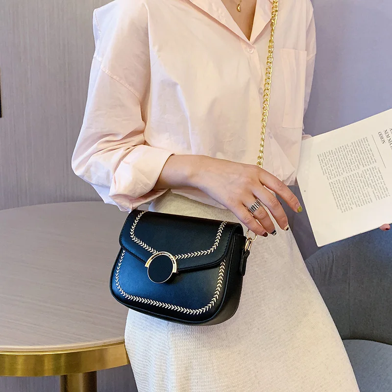 

bags for women 2019 Fashion Pure PU Leather Chain crossbody bags for women bolsa feminina shoulder bag sac a main femme
