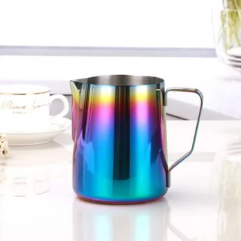 

Stainless Steel Milk Frothing Pitcher Perfect for Espresso Machines Milk Frothers Latte Art Milk Jug Coffee Steaming Pitcher
