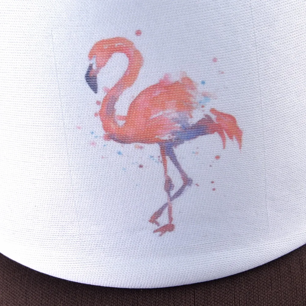 Летняя Бейсболка Женщины Дышащая бейсболки Snapback Хип Хоп кепка Печати Фламинго