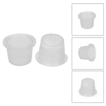 

100pcs White tattoo color cup large medium and small disposable tattoo color cup semi permanent auxiliary products
