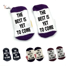 Лучшие еще не приходят носки хлопок носки унисекс тапочки лодыжки носки Смешные Цитата получить удачу успех носок