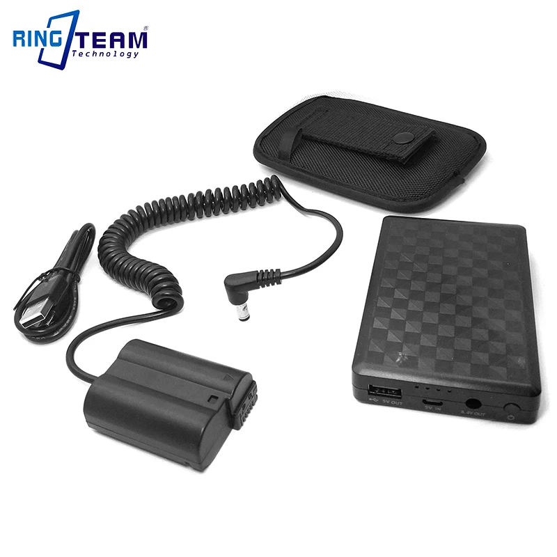EN EL15 EP 5B DC Coupler + 28WH Power Bank for Nikon Camera D500 D600