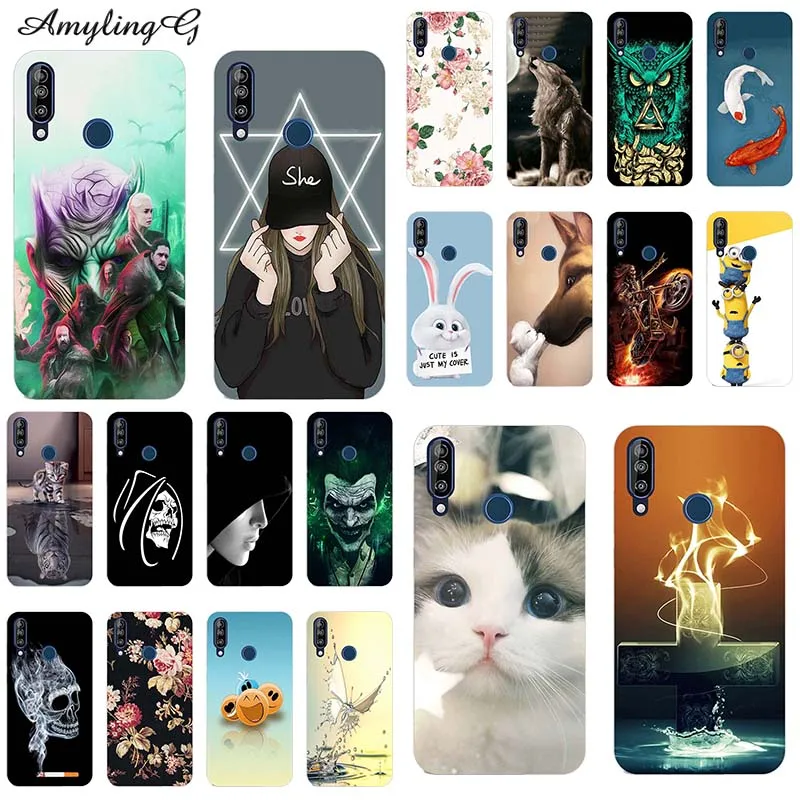 

Phone Cases For Wiko View 3 View3 Pro Case Print Rose Wolf Owl Patterned Cover Soft Silicone Back Shell Fundas para