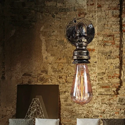 

Loft Style Iron Water Pipe Lamp Industrial Edison Wall Sconce Antique Vintage Wall Light Fixtures For Home Lighting Lampara