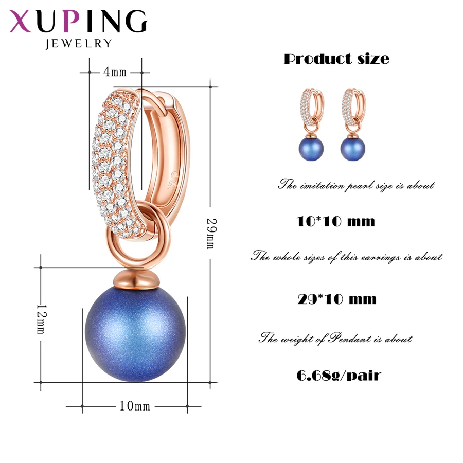 Xupingg ювелирные изделия Романтический Имитация жемчуга Серьги Роскошные Кристаллы от Swarovski высокое качество свадебные подарки M85-20443