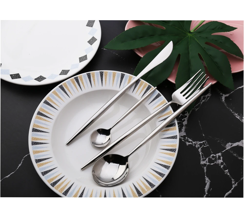 Лучший Лидер продаж 4 шт./компл. серебристый цвет столовая посуда набор 304 Нержавеющая сталь западные столовые приборы Кухня Еда посуда набор посуды