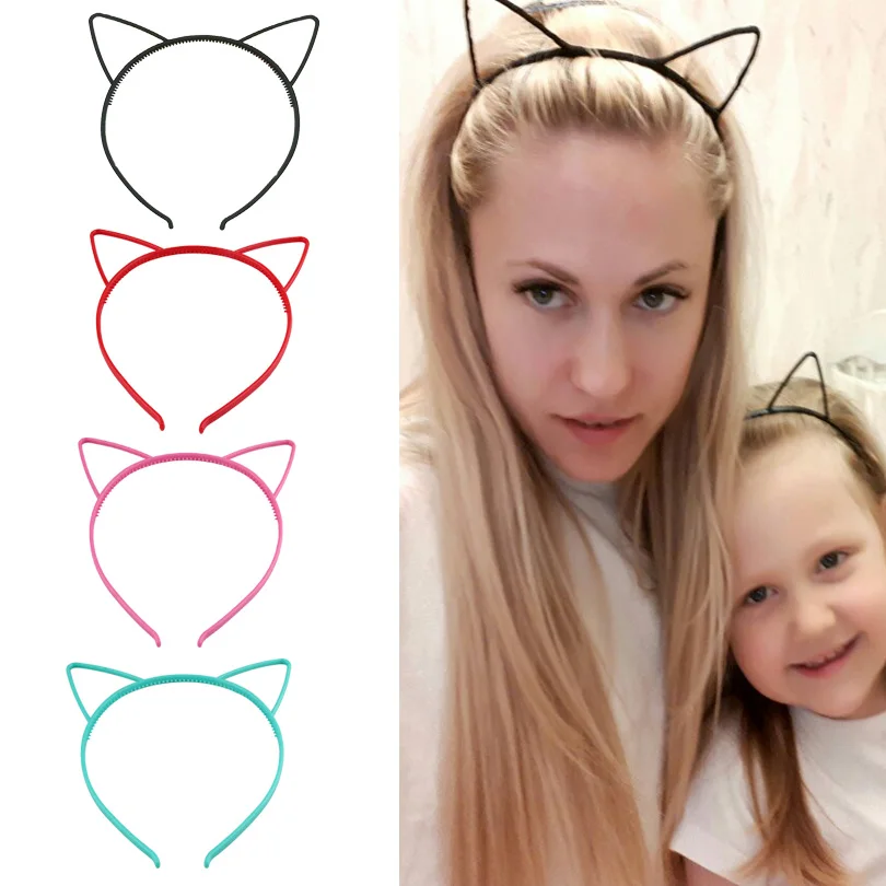 

kids Baby birthday party Prom black Cute cat ears Hairband Lady Sexy Self Headband Girl hoop Hair Accessorie for Women head band