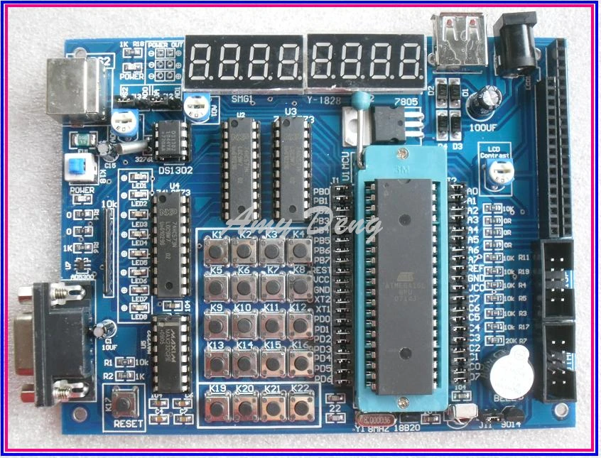 Плата разработки atmega16/обучающая плата/макетная плата mega16 комплект макетной