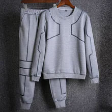 Новое поступление, мужские комплекты, осенне-зимние повседневные мужские спортивные толстовки с капюшоном+ штаны, комплект из 2 предметов, мужской спортивный костюм