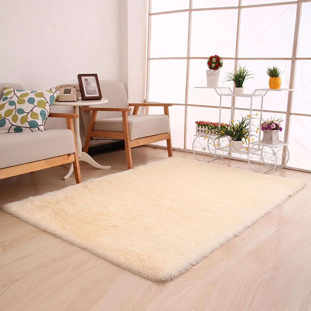 

Ouneed Living Room Rug Area Solid Carpet 60x160cm Fluffy Rugs Shaggy Area Rug Dining Room Home Bedroom Carpet Floor Mat Decor