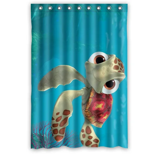 Vogue Fabric Bath Curtain Personalized Cute Tortoise Shower Curtain 48 x 72 (9 holes)curtain