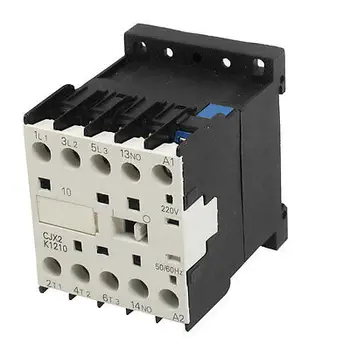 

CJX2-K1210 220 Volts Coil 35mm DIN Rail 12A Three Pole 3P 1NO AC Contactor